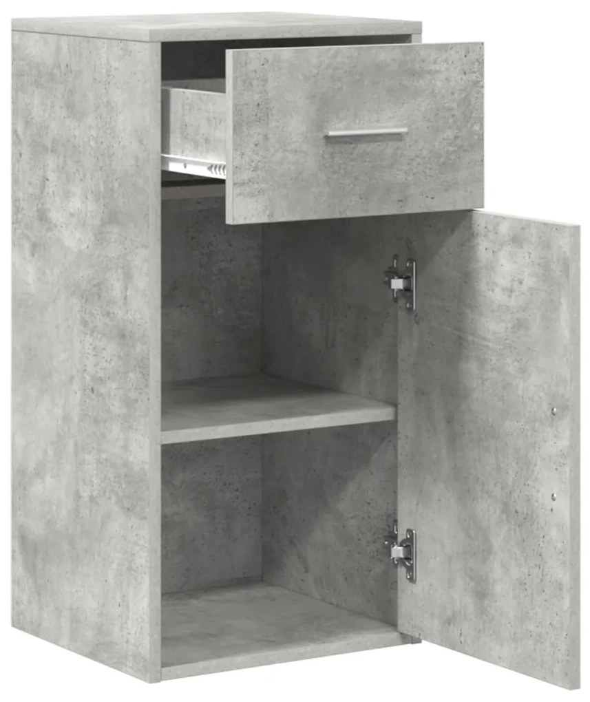 Oldalszekrény fiókkal Beton szürke 38 x 34,5 x 75 cm Faanyag