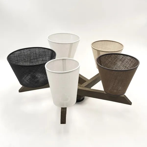 Brilagi - LED mennyezeti lámpa ANTHONY 5xE14/40W/230V tölgy-dió