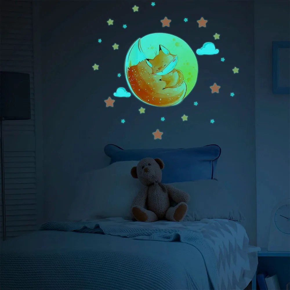 Gyerek falmatrica 30x30 cm Dreamy Fox – Ambiance