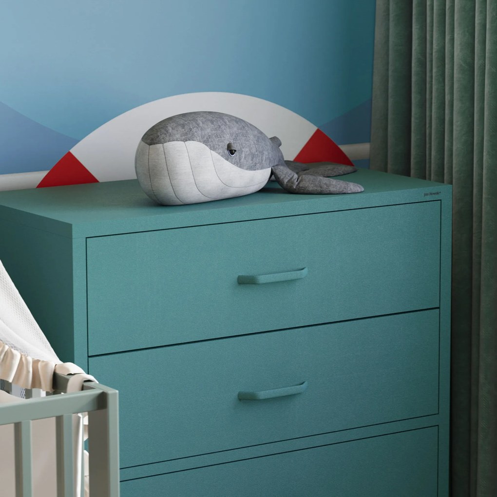 Komód CARLA , 800 x 1015 x 400 mm, Modern: tengerszínű