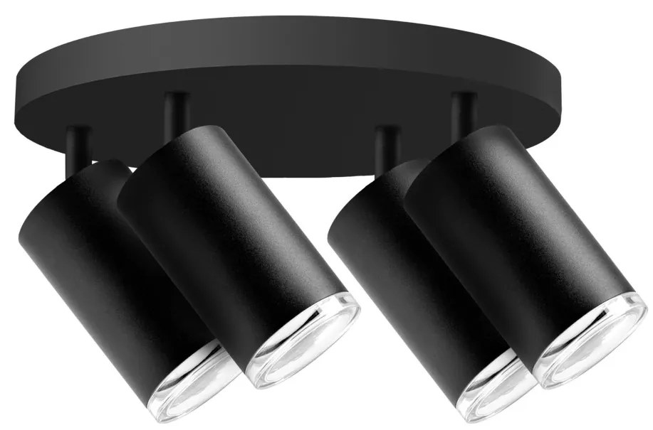 LED RGBW Dimmelhető fürdőszobai spotlámpa TURYN 4xGU10/6,5W/230V IP44 fekete