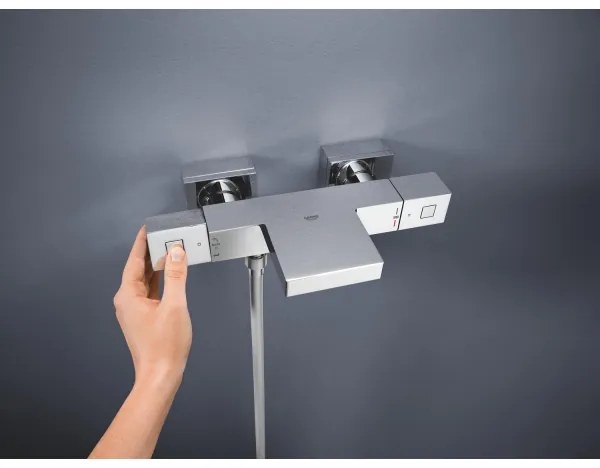 GROHE 34497000 - GROHTHERM CUBE DN 15 termosztátos kádcsaptelep, fényes króm