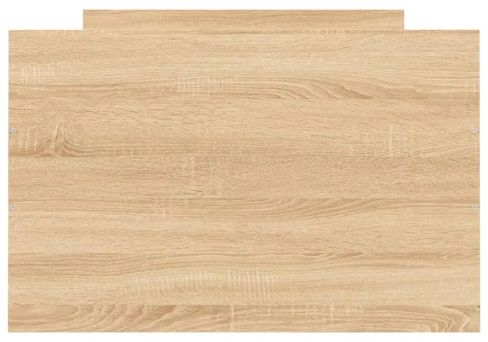 sonoma tölgy színű ágykeret fej- és lábtámlával 75 x 190 cm