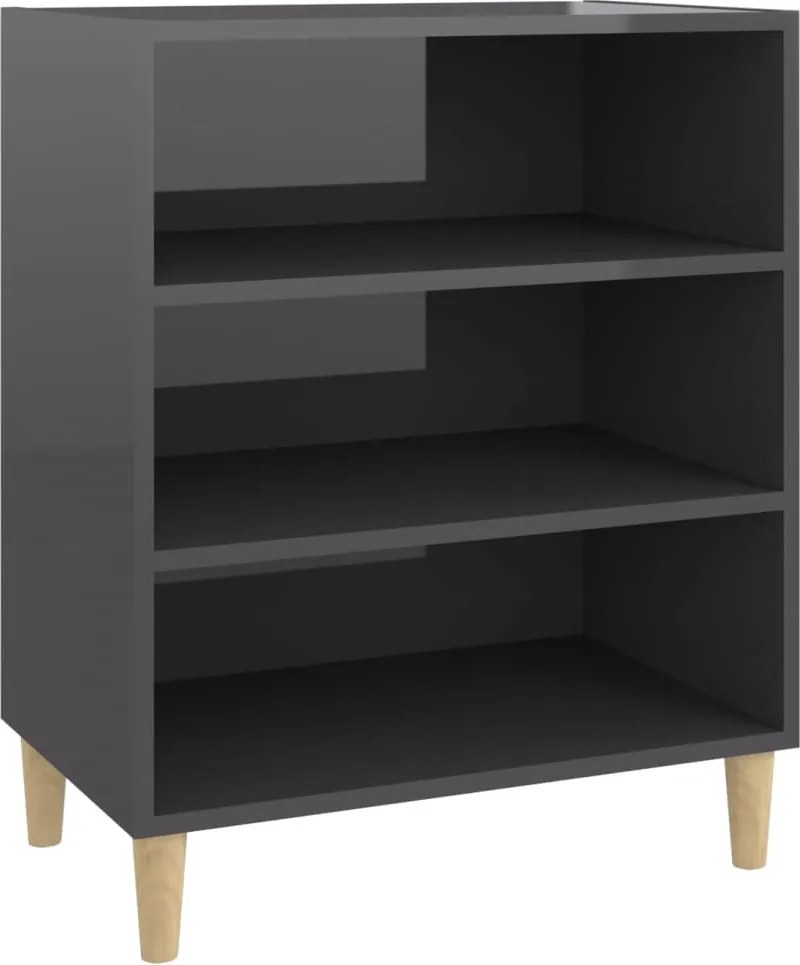 vidaXL magasfényű szürke szerelt fa tálalószekrény 57 x 35 x 70 cm