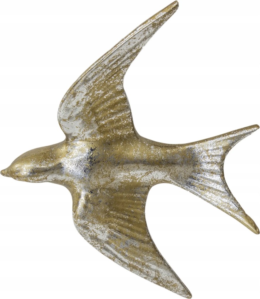 Fali dekoráció Sirály madár arany ezüst alumínium dekoráció figura falra