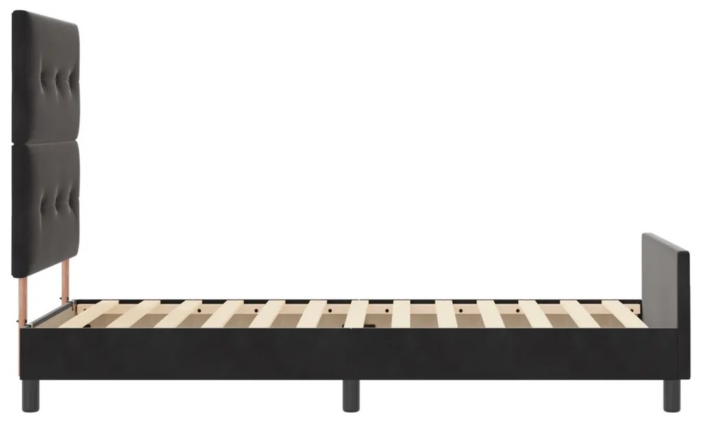 Ágykeret Fekete 100x200 cm Bársony