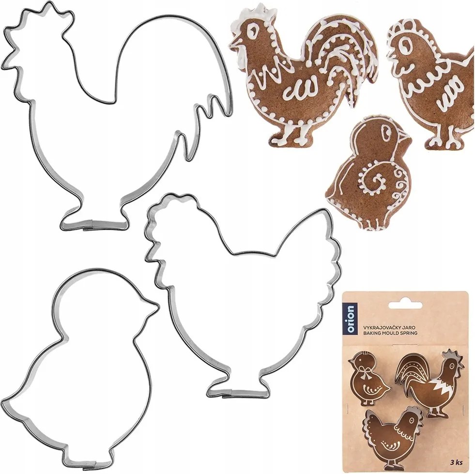 3x Karácsonyi Húsvéti keksz lyukasztó formák