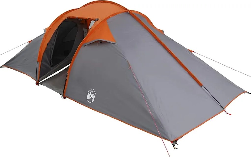 vidaXL Alagútsátor tetővel Szürke és narancs 510 x 240 x 156 cm taft