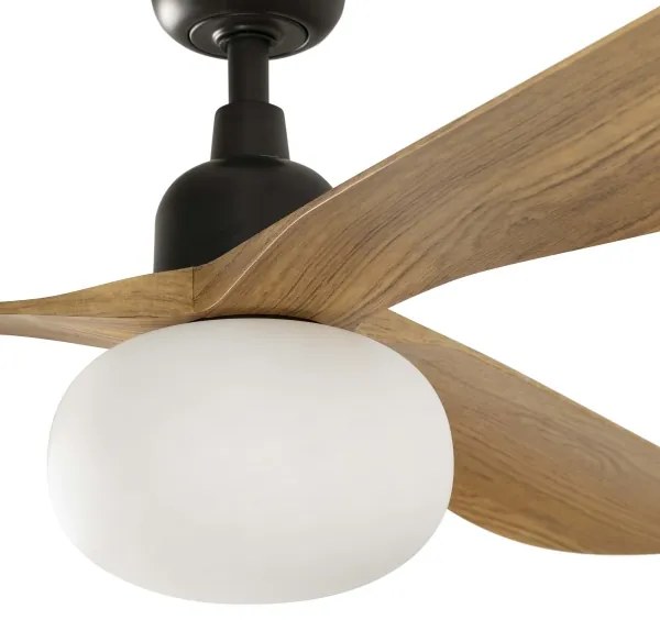 FARO 34360WT-11L - mennyezeti ventilátor OUTWOOD L 1xE27/15W barna/fekete átm. 150 cm WT IP44+DO