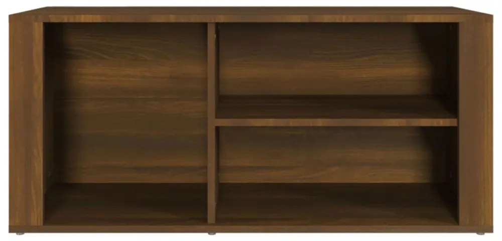 barna tölgyszínű szerelt fa cipősszekrény 100x35x45 cm