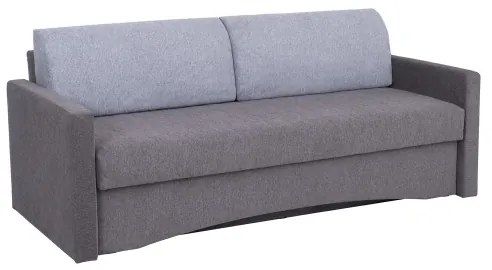 PAUL kárpitozott, háromszemélyes, kihúzható kanapé mindennapi alváshoz, karfás, szürke