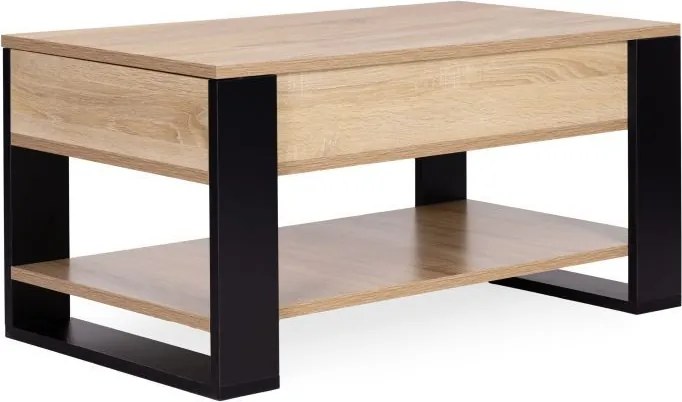 Összecsukható dohányzóasztal 90 cm-es dönthető asztallappal