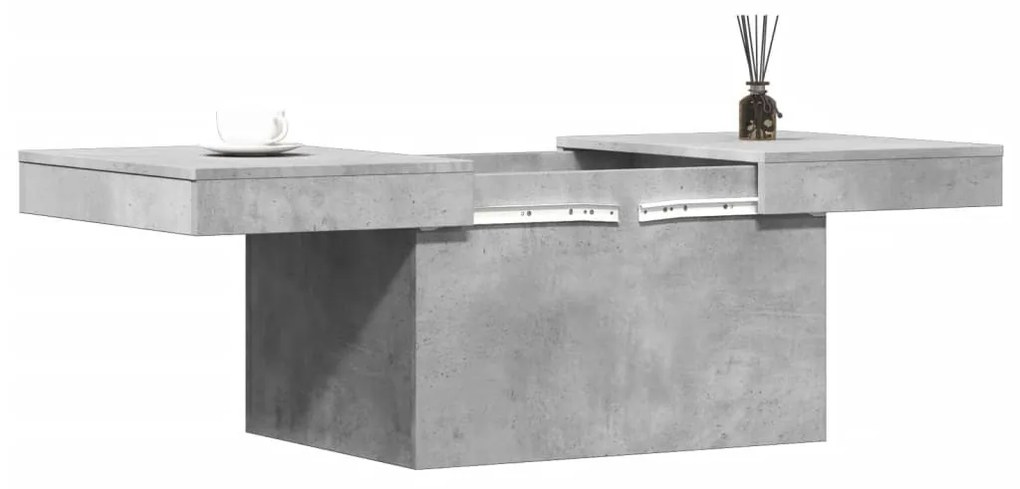 Betonszürke szerelt fa dohányzóasztal 100 x 55 x 40 cm