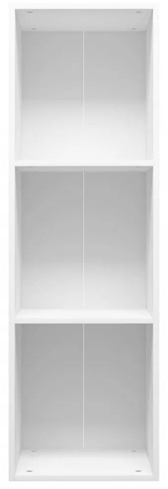 fehér szerelt fa könyv-/TV-szekrény 36 x 30 x 114 cm
