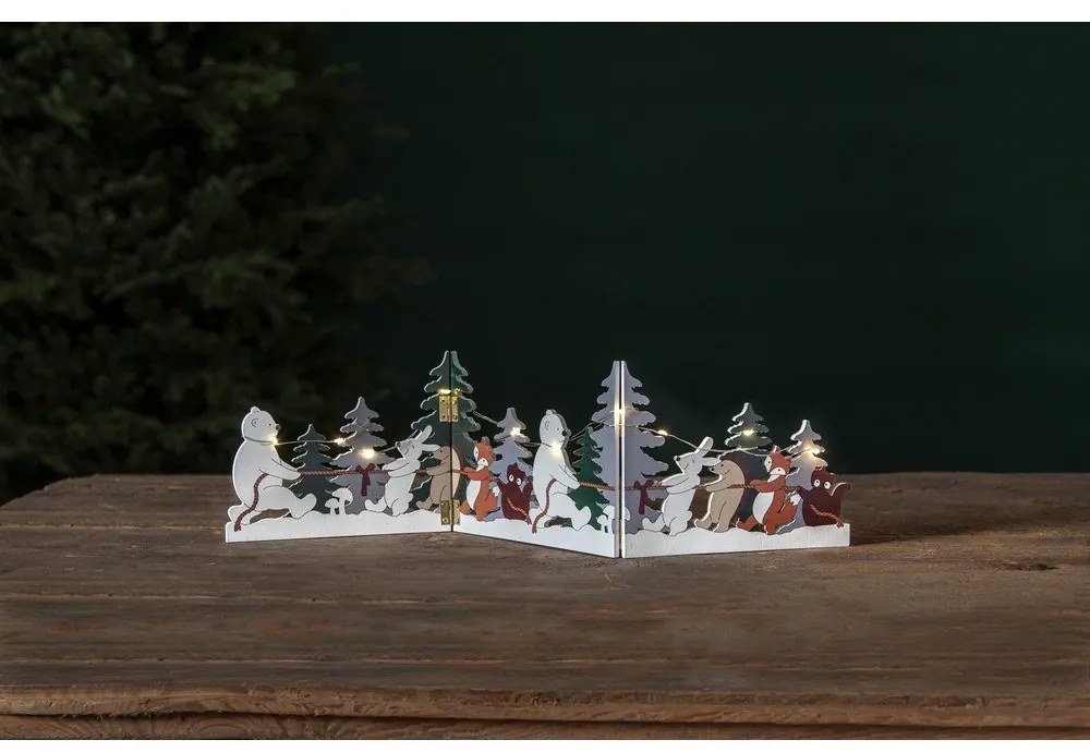 Fénydekoráció karácsonyi mintával Forest Friends – Star Trading