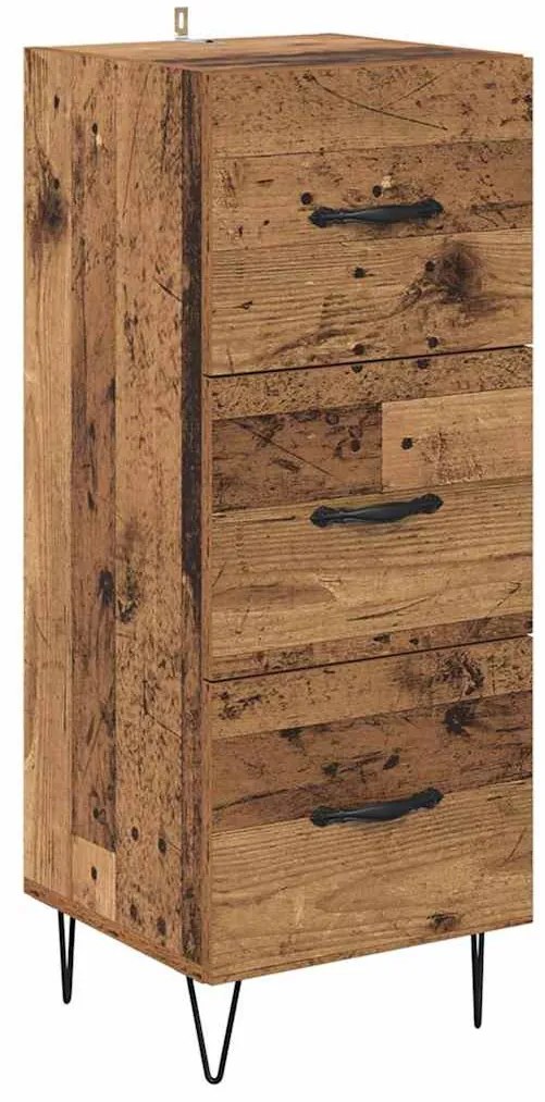 Magasfiú fiókkal Régi fa 69,5 x 34 x 180 cm Faanyag