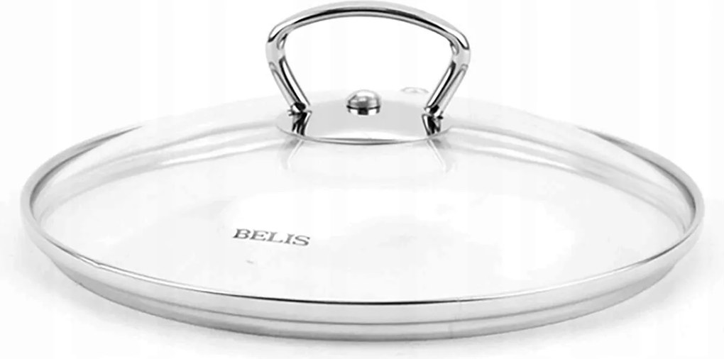 16 cm átmérőjű üvegfedő rozsdamentes acél fogantyúval