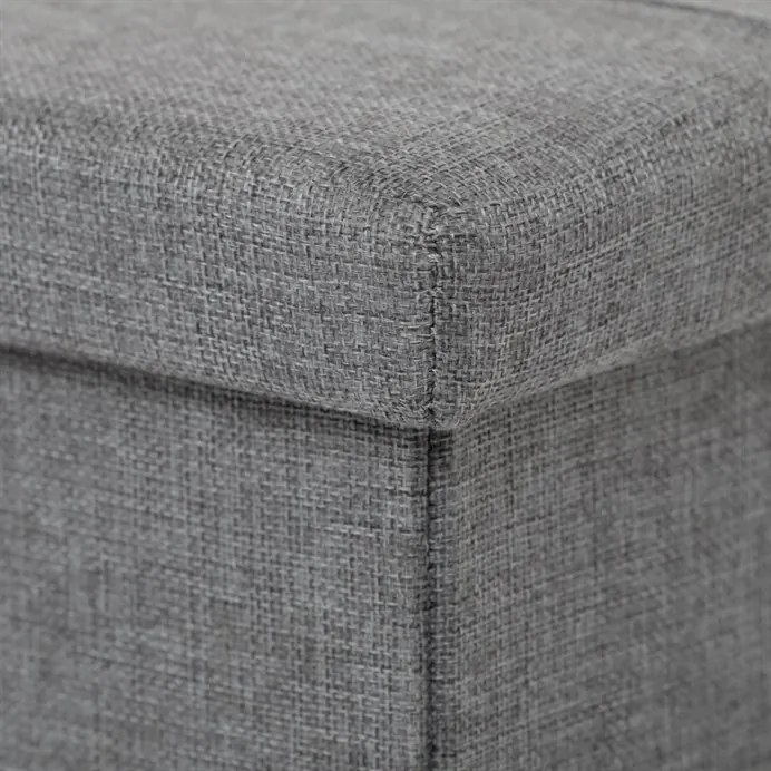 Tárolós Puff, Szürke Durva Szövet. TAB-462 GREY2