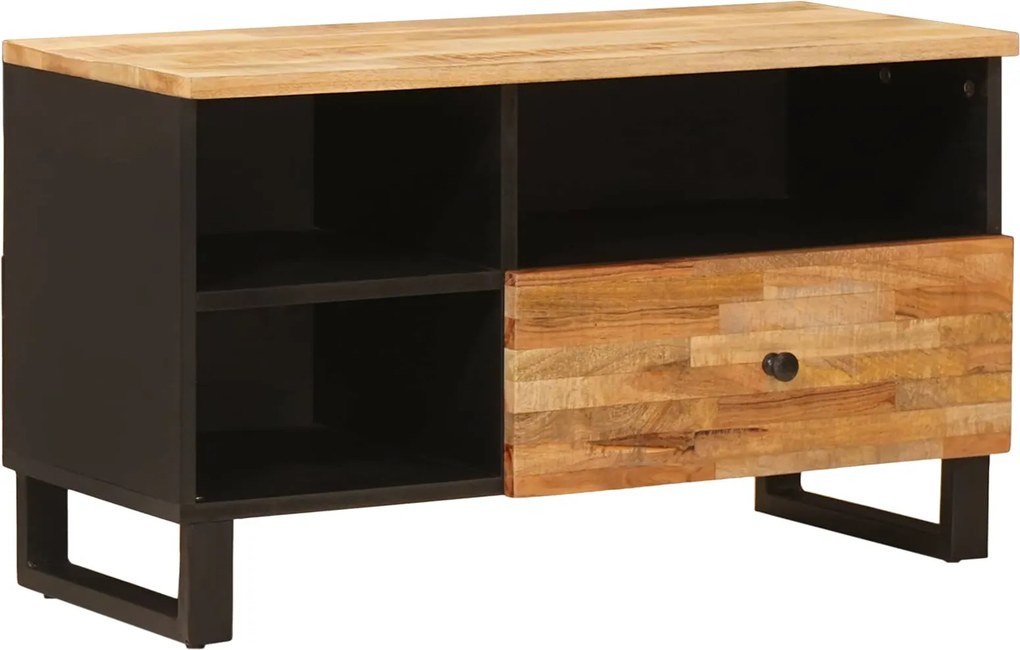 vidaXL TV szekrény fiókkal Barna 80 x 33 x 46 cm Tömör Mangófát
