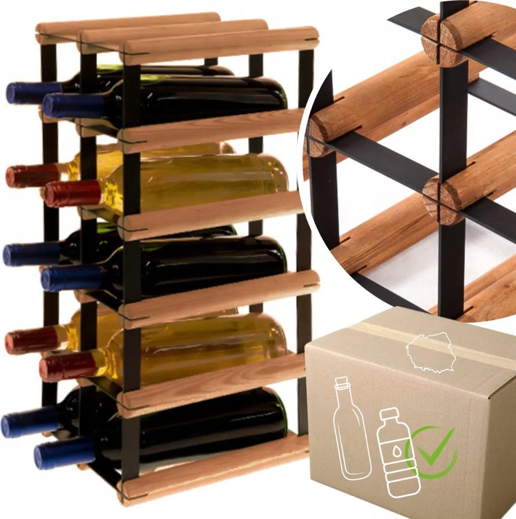 Bortartó állvány Pet palacktartó 10 palack Öko Keskeny Minimalista