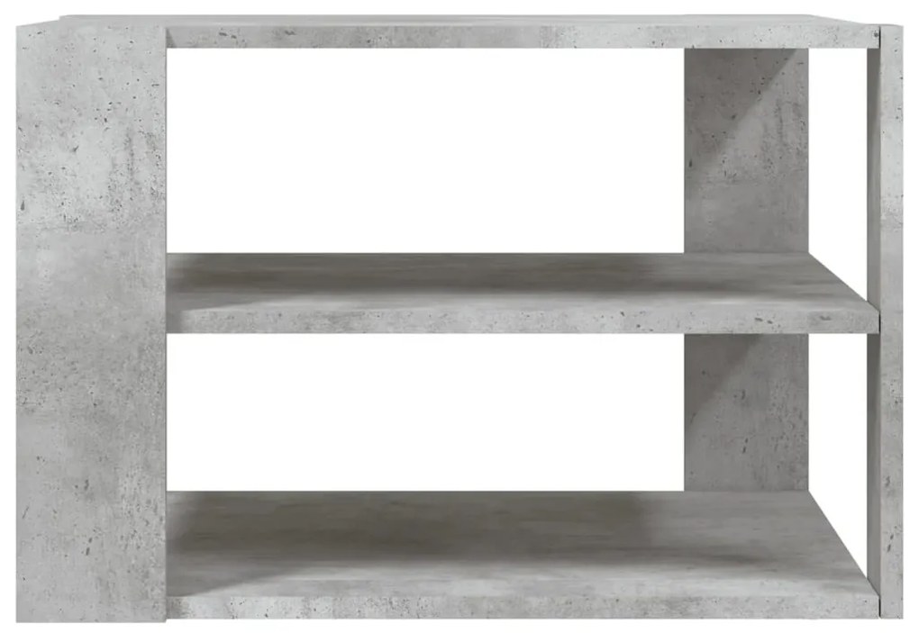 Betonszürke szerelt fa dohányzóasztal 59,5 x 59,5 x 40 cm
