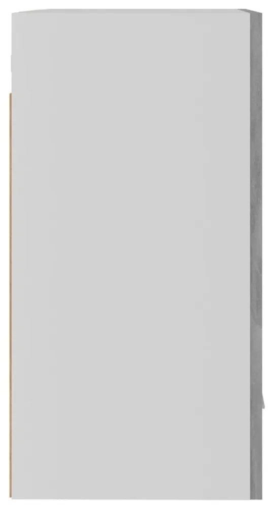 2 db betonszürke szerelt fa függő szekrény 50 x 31 x 60 cm