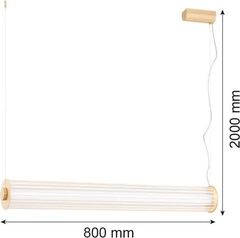 ARGON 8627 HAMPTON Modern Led Függesztett Lámpa Csiszolt Sárgaréz, Átlátszó LED IP20