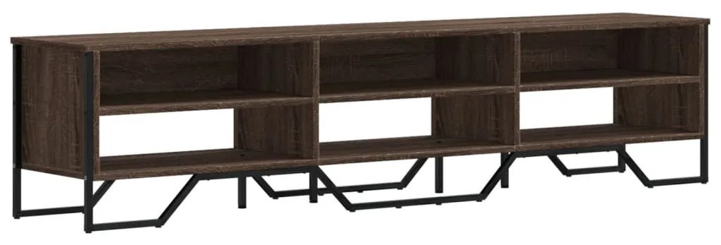 barna tölgyszínű szerelt fa TV-szekrény 180 x 34 x 41 cm