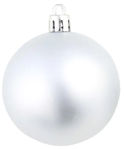 100 darabos ezüstszínű karácsonyi gömb készlet 3/4/6 cm