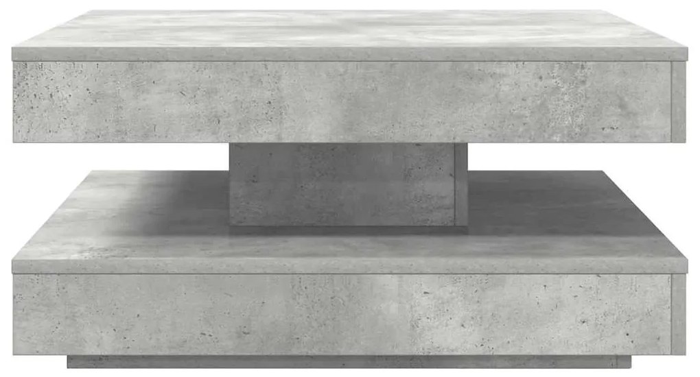 betonszürke dohányzóasztal 360 fokban forgatható 70x70x34,5 cm