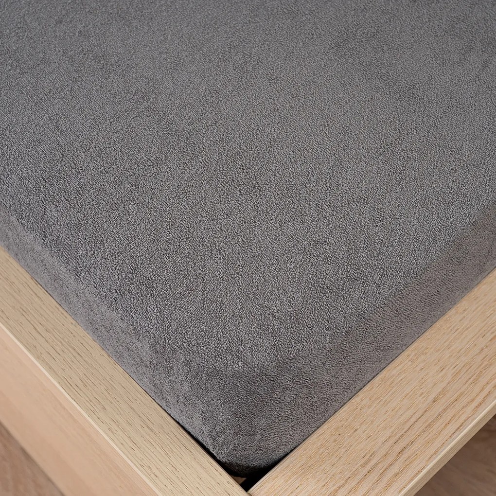 4Home frottír lepedő  sötétszürke, 180 x 200 cm