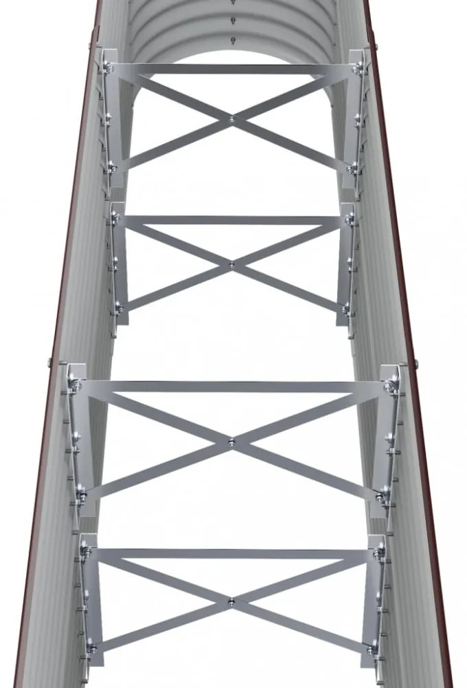 barna horganyzott acél kerti magaságyás 152x40x68 cm