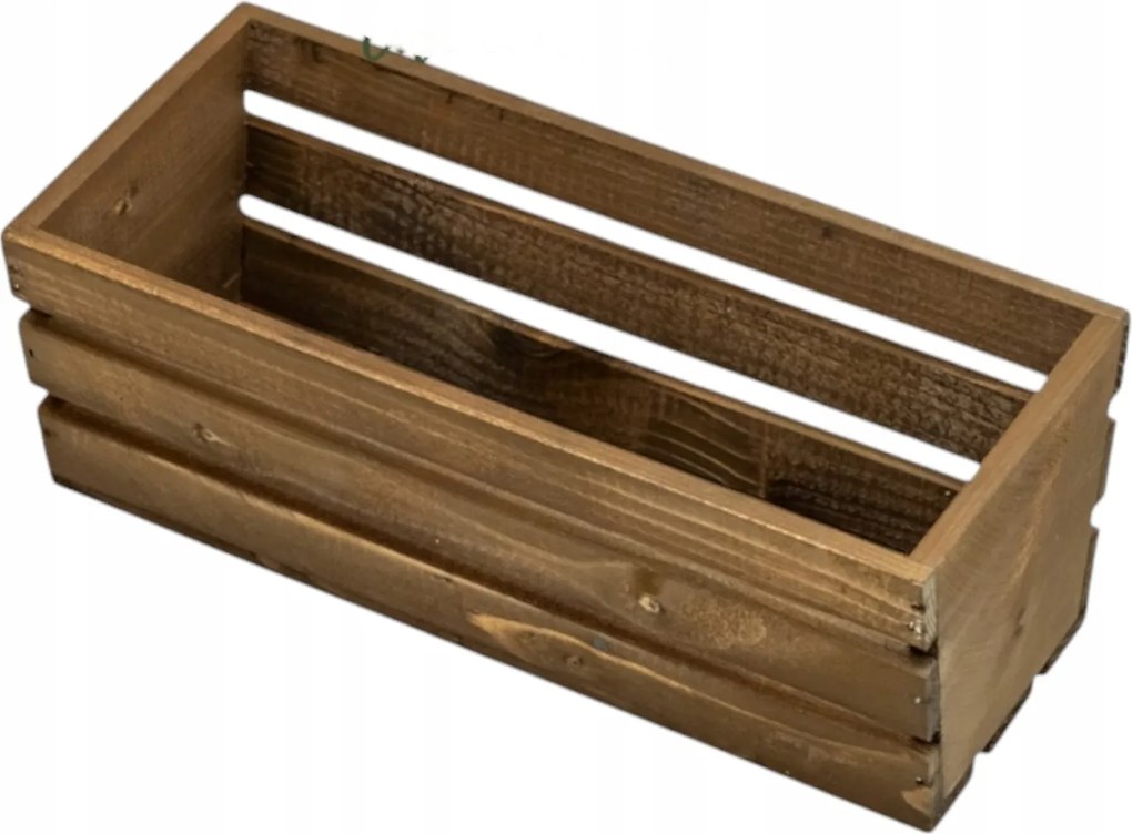 Fa erkélyláda virágok gyógynövények növények 50cm barna