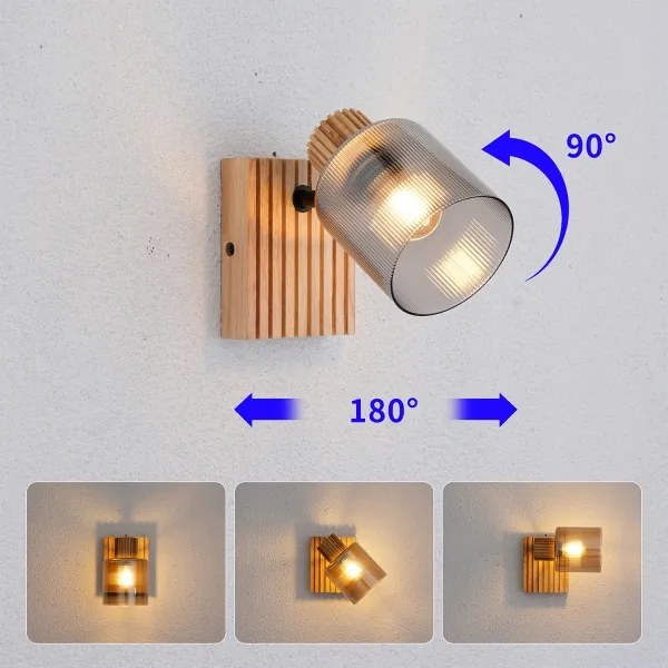 Brilagi - Falra szerelhető spotlámpa HYGGE 1xE14/15W/230V gumifa/füstszínű