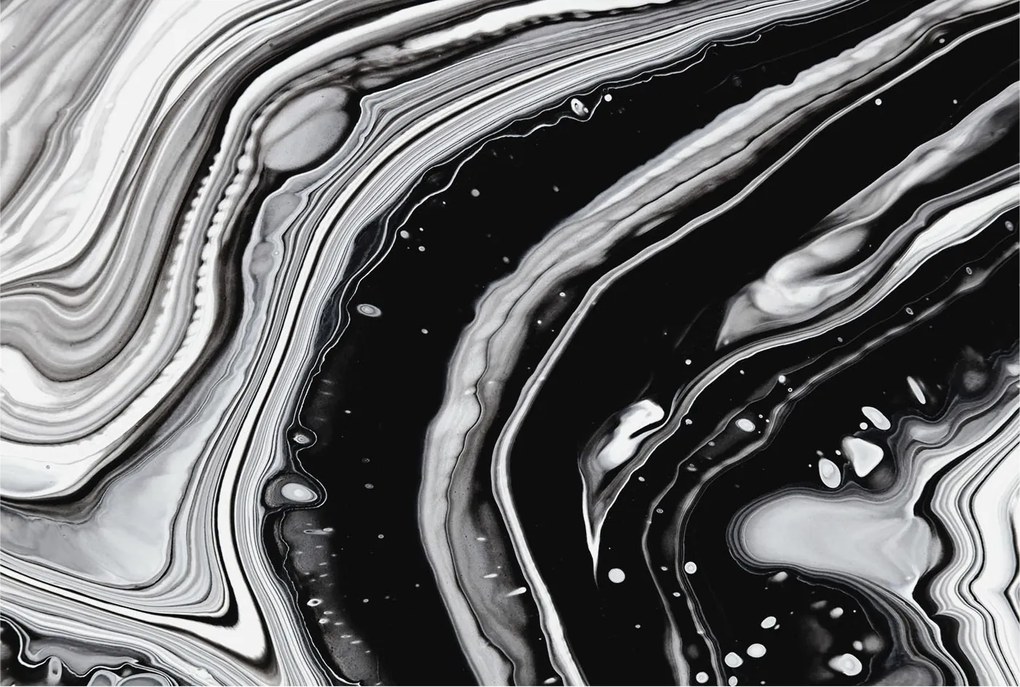 Fotótapéta Flizelina Dekoratív az irodába Monokróm hullámok 104x70 Ragasztó