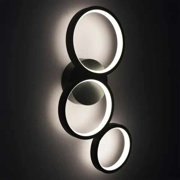 LED Fali lámpa FLAMENCO LED/23W/230V 4000K fekete