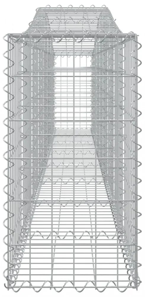 7 db íves horganyzott vas gabion kosár 400x30x60/80 cm