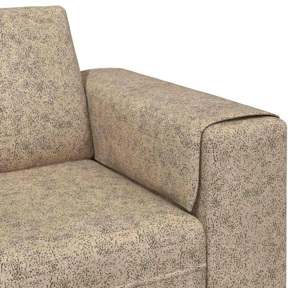 Kanapé Szett 3 pcs Világosszürke Műbőr velúr
