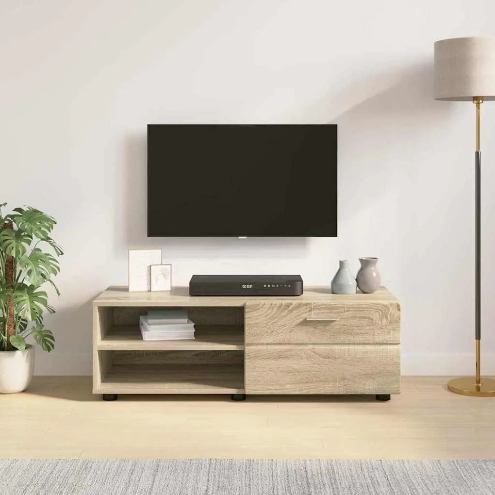 TV szekrény fiókkal sonoma tölgy 100.5 x 39 x 30 cm Faanyag