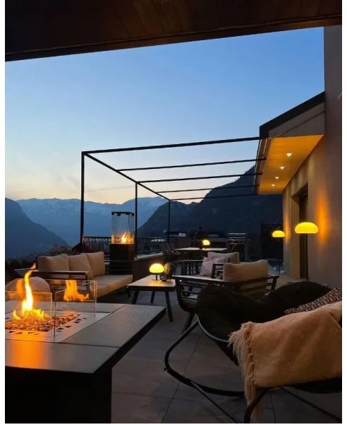 Planika Square Asztal GAS - Kültéri gáz kandalló 79,7x90 cm 10kW