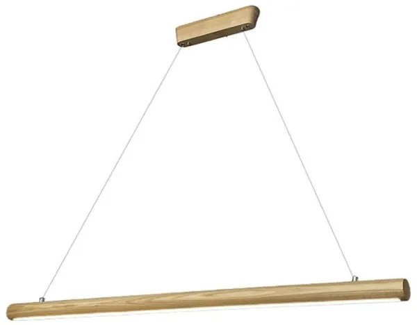 LED Csillár zsinóron LED/26W/230V 4000K 150 cm kőris/tömör fa