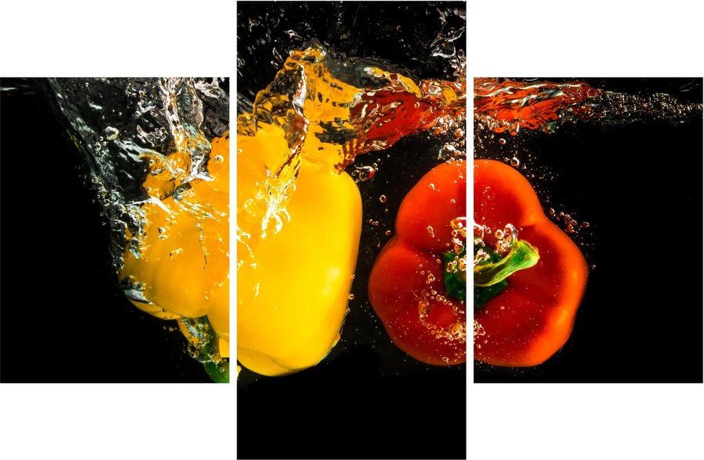 Kép - paprika a vízben (90x60 cm)