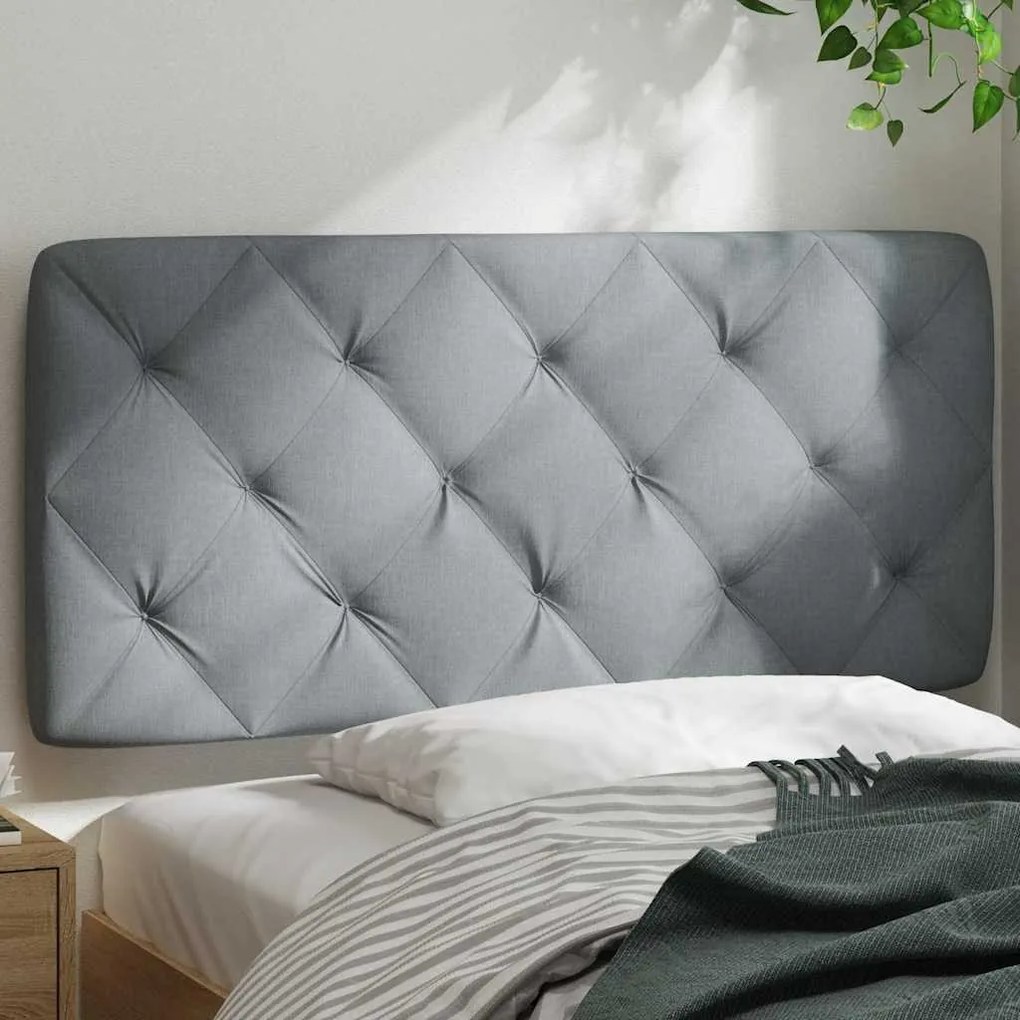 világosszürke szövet fejtámla párna 100 cm