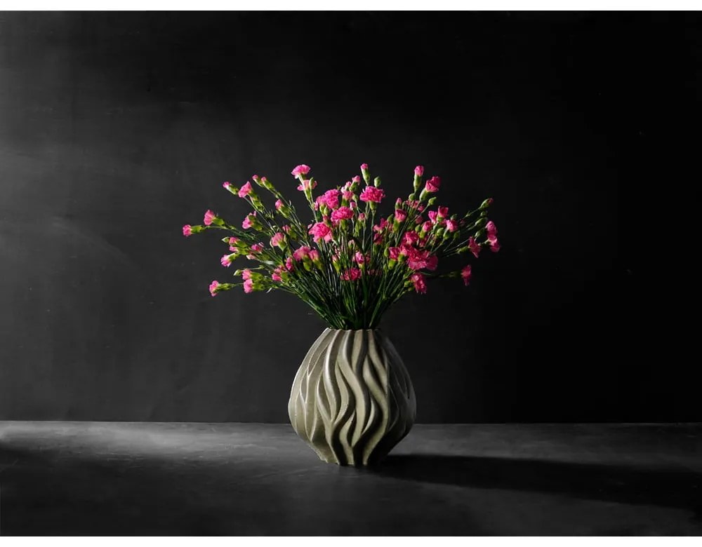 Flame szürke porcelán váza, magasság 23 cm - Morsø