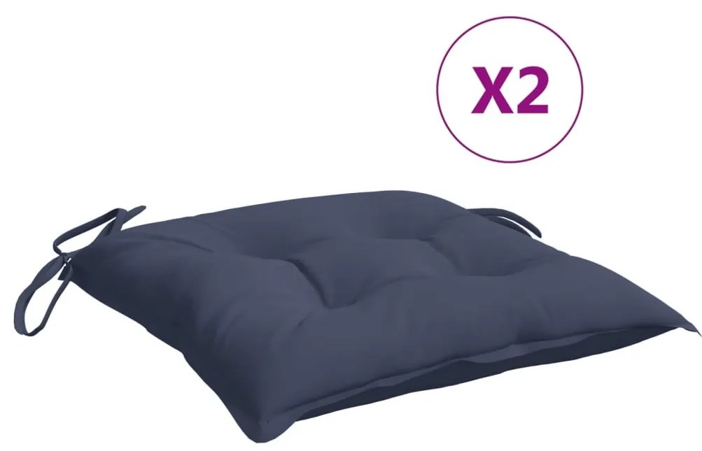 2 db tengerészkék oxford szövet székpárna 50 x 50 x 7 cm