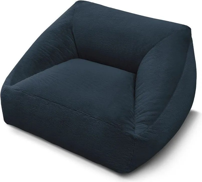 Sötétkék műszőrme babzsákfotel Lilibet – Bobochic Paris