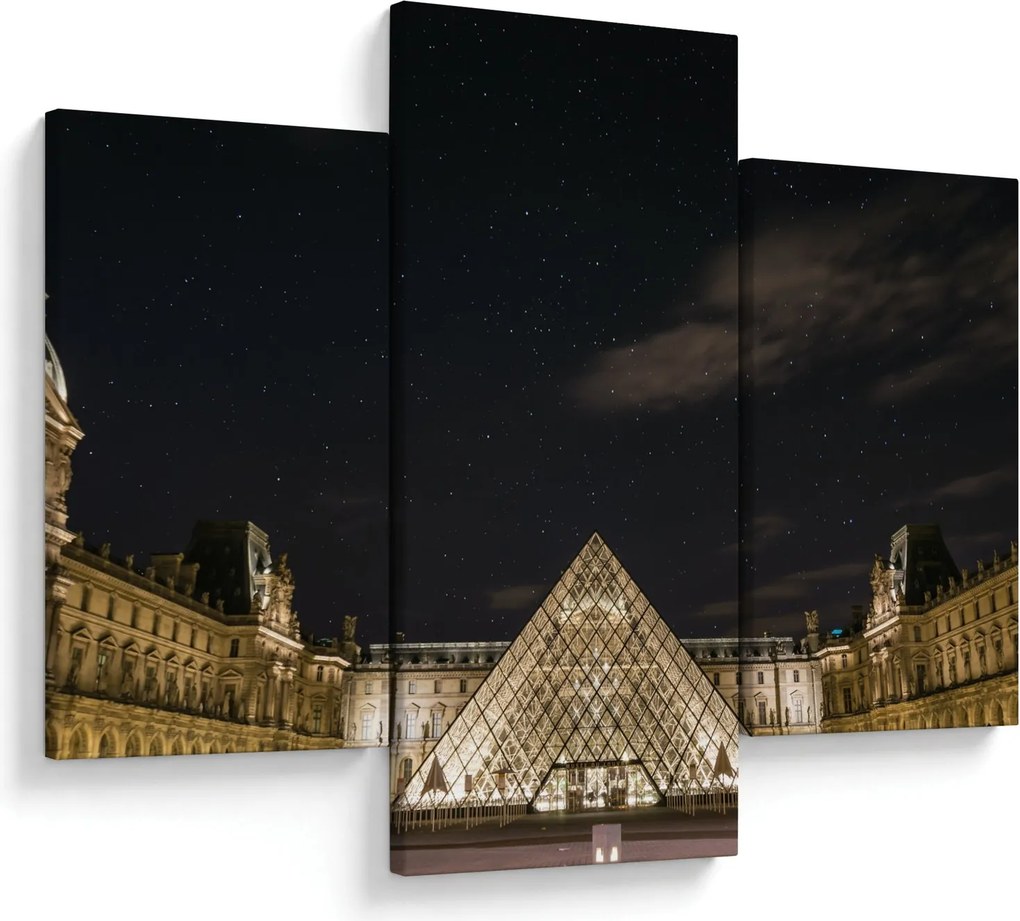 Kép - Louvre éjjel (90x60 cm)