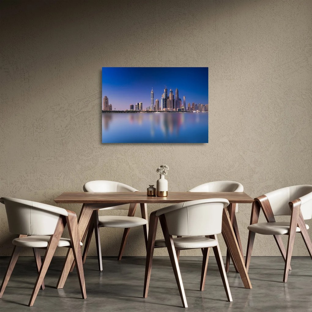 Felhőkarcoló képe (üvegen) (70x50 cm)
