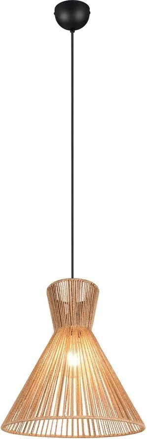 Natúr színű fém függőlámpa papír zsinór búrával ø 35 cm Rosalie – Reality