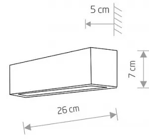 Fali Lámpa Fekete STRAIGHT WALL